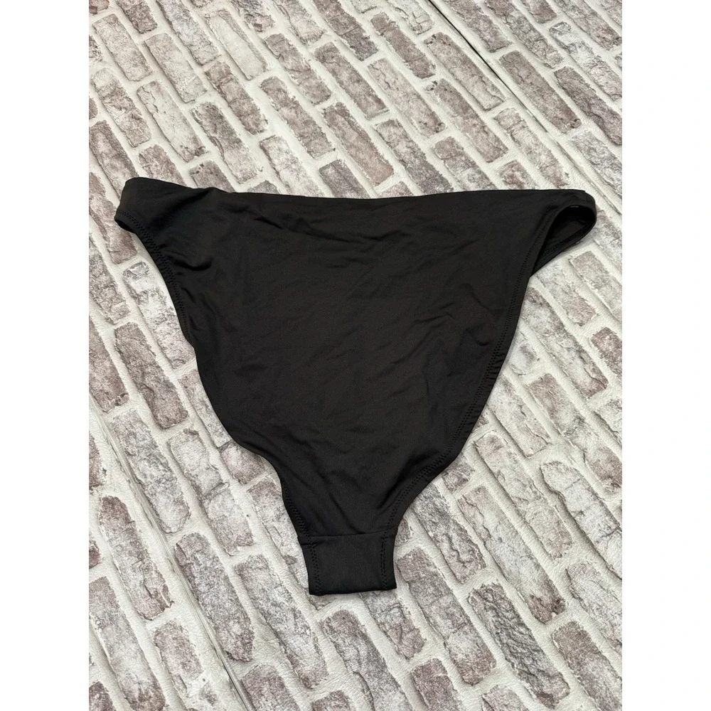 SKIMS Signature High Leg Bikini Bottom Swimsuit BOTTOM ONLY Black Cheeky NWT 2X